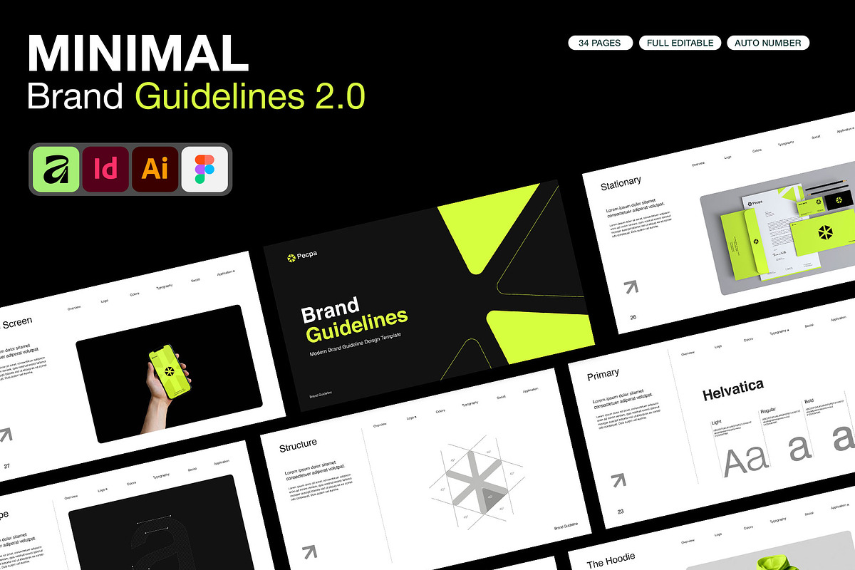 Modern Brand Guidelines Presentation, a Branding & Logo Template by Templeste (Photo 1 of 6)