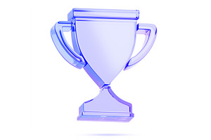 Hologram glass award trophy, 3d, a Finance Illustration by Marozhkastudio