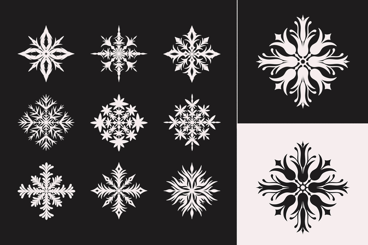 Snowflakes. 25 Illustrated Elements, an Object Graphic by Vicccky (Photo 3 of 7)