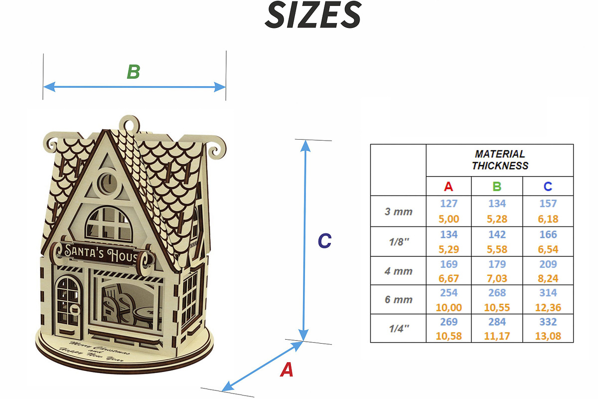 Santa's Christmas House - Laser Cut, an Object Graphic by VectorPainter (Photo 9 of 9)