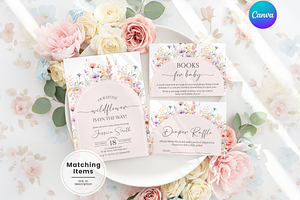Our Little Wildflower, an Invitation Template by Digital_Mind