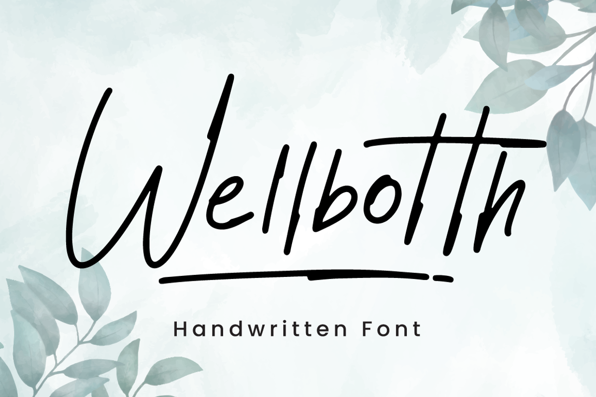 Wellbotth - Handwritten Font, a Script Font by Attype (Photo 1 of 7)