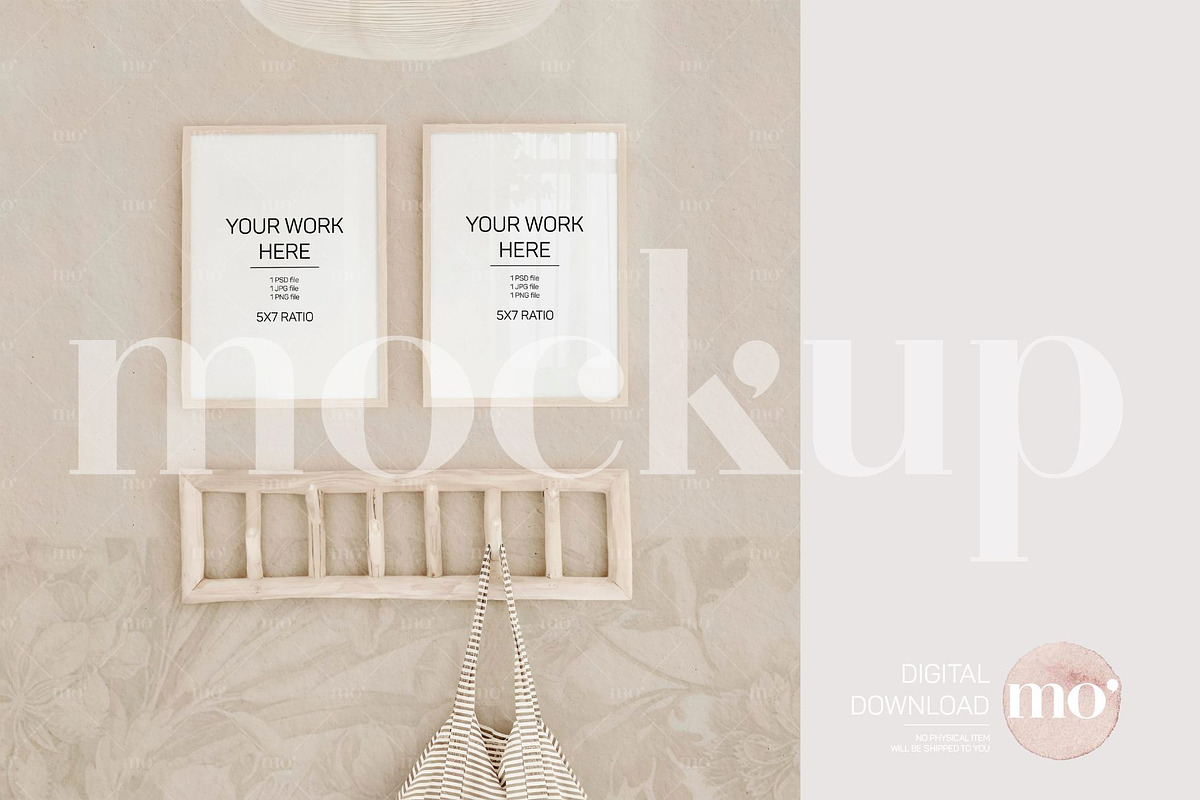 Nursery Wall Art 2 frames mockup, a Product Mockup by MoMockups (Photo 5 of 5)