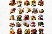 Rustic Harvest Fall clipart set, a Seasonal Illustration by ThatsDesignArt (Thumbnail 4 of 10)