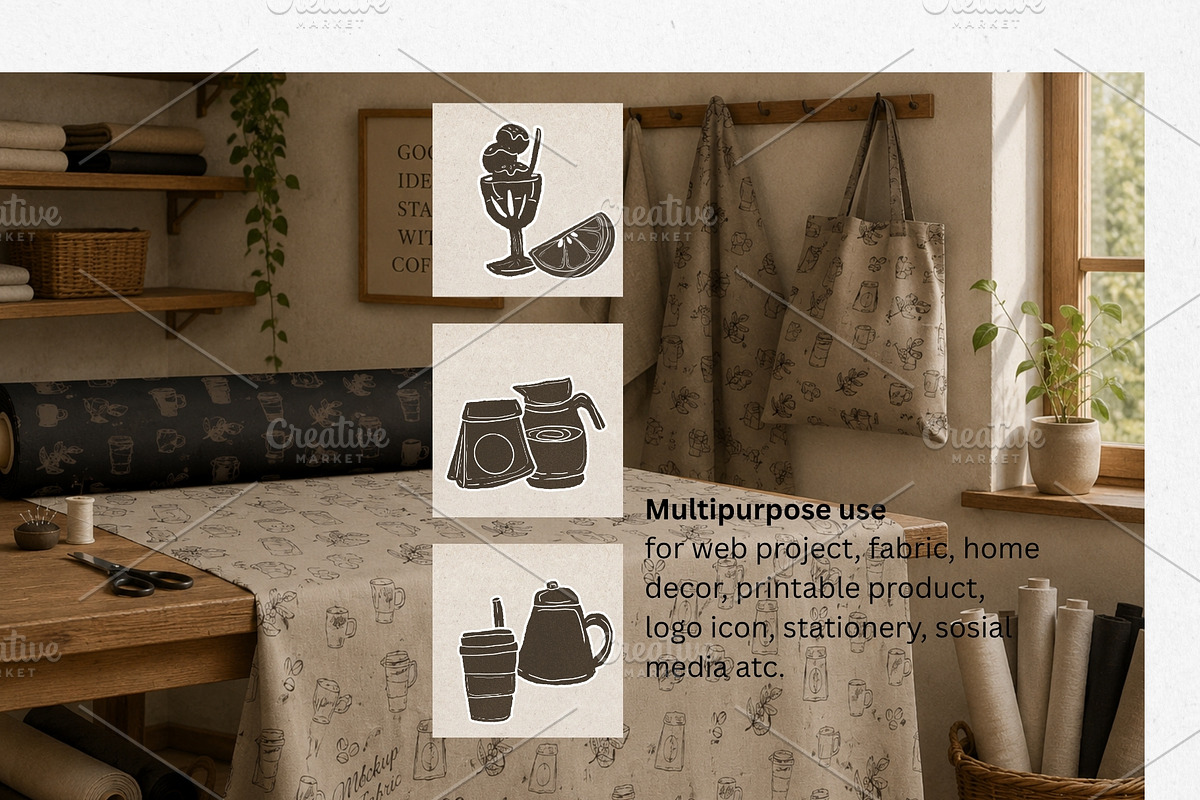 Bundle Coffee Icons for Patterns, an Outline Icon by TwonTwo Studio (Photo 5 of 6)