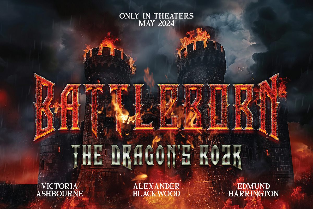 Dragon Blaze, a Blackletter Font by VozzyStock (Photo 3 of 6)