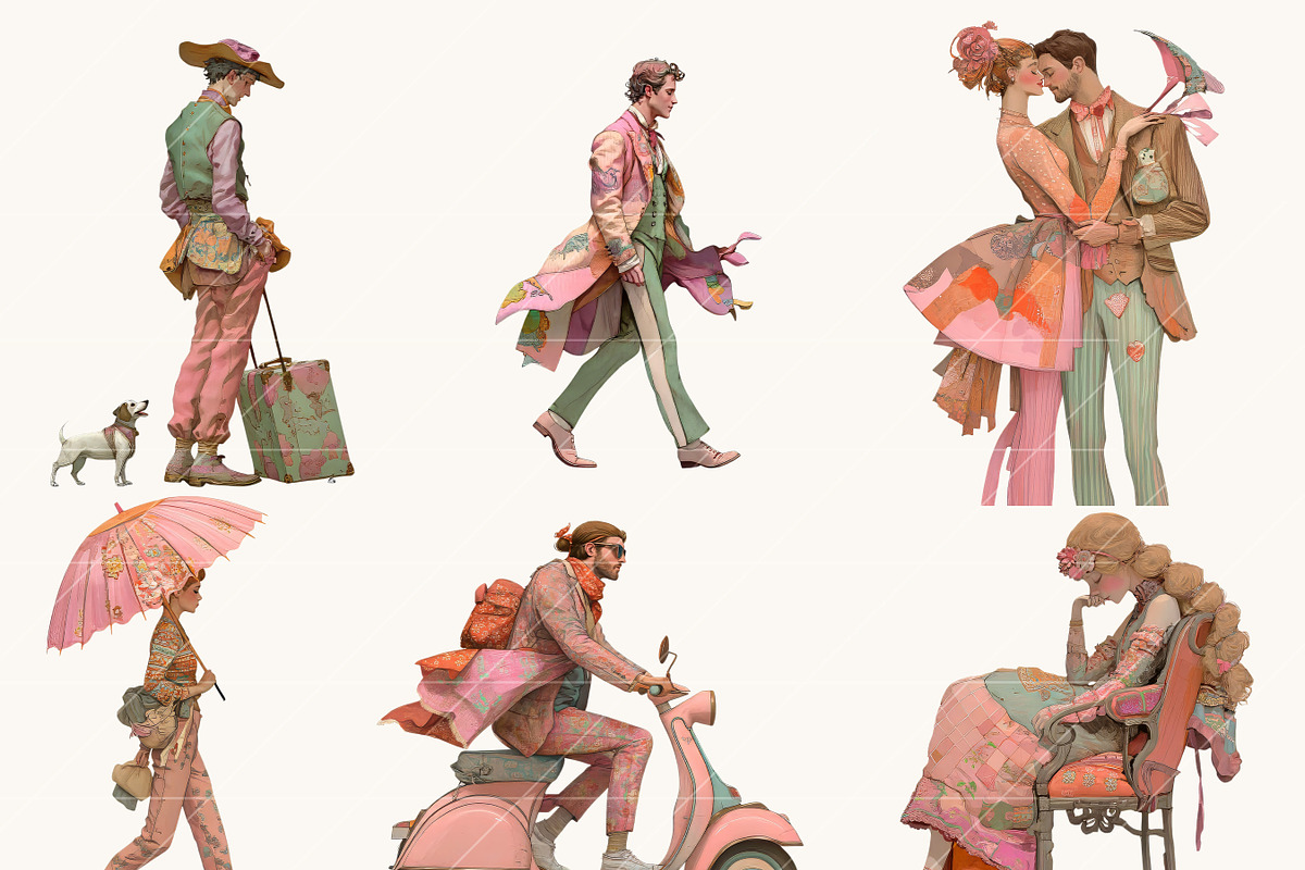 Whimsical Pastel Fashion Clipart, a Person Illustration by Design Scotch (Photo 2 of 9)