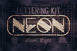 Neon Light Lettering Kit