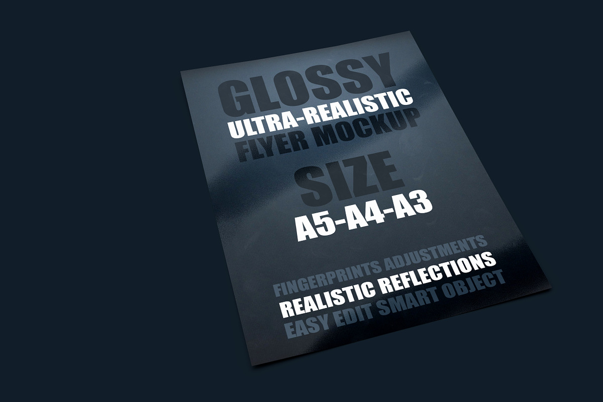 Glossy Flyer Mockup, a Print Template by Franklin Design (Photo 2 of 5)