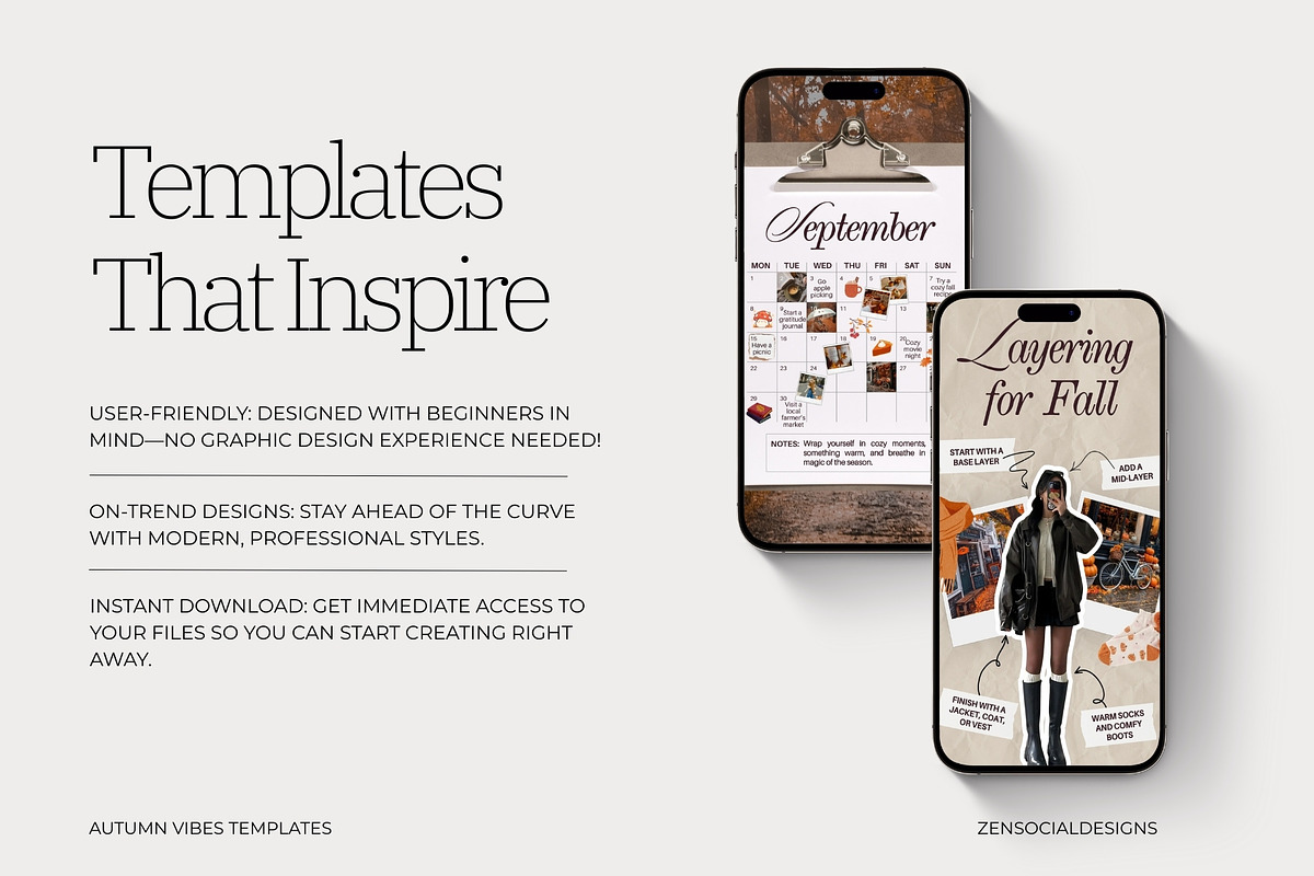 Autumn Vibes Instagram Templates preview 7