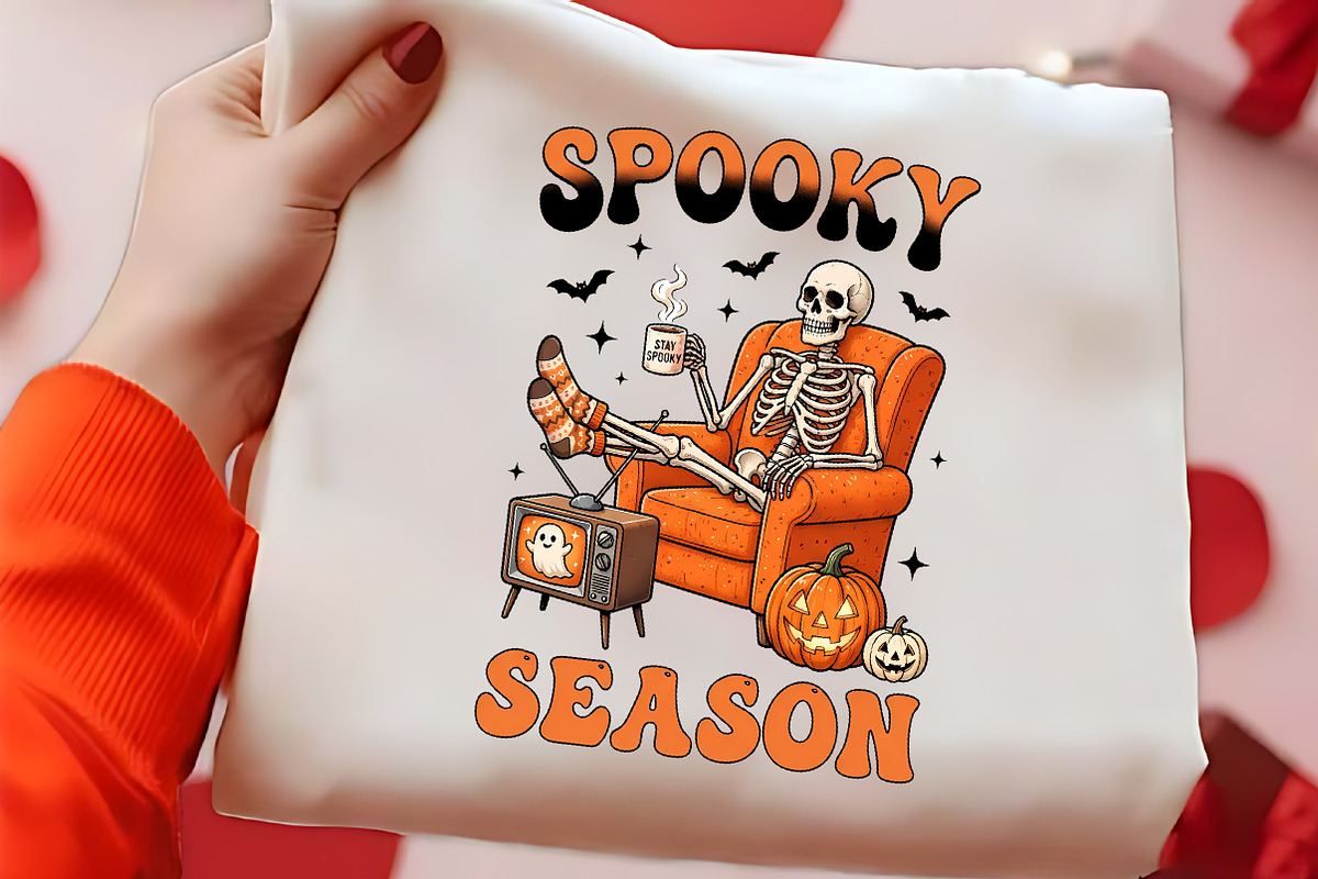 Cozy Halloween Skeleton PNG Craft, a Seasonal Illustration by CrexoraLab (Photo 2 of 4)