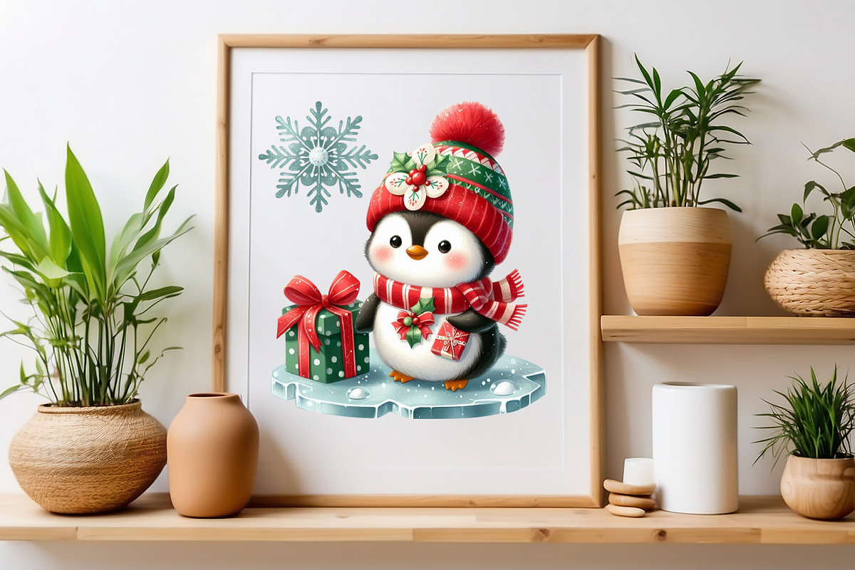 Christmas Penguin Sublimation, a Seasonal Illustration by Craft Nest (Photo 4 of 5)