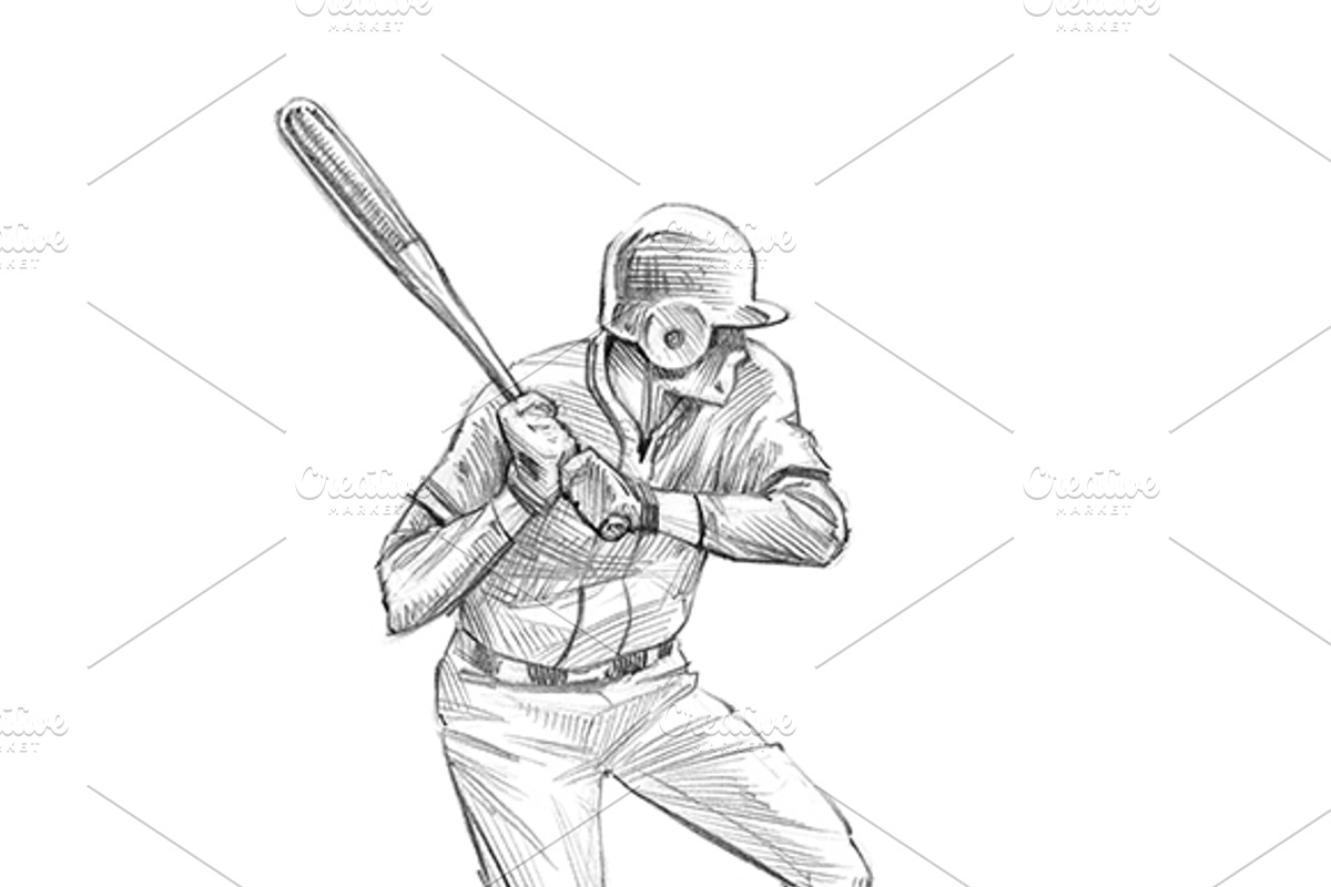 Sketchy baseball drawing set, an Illustration by RasterBird (Photo 12 of 17)
