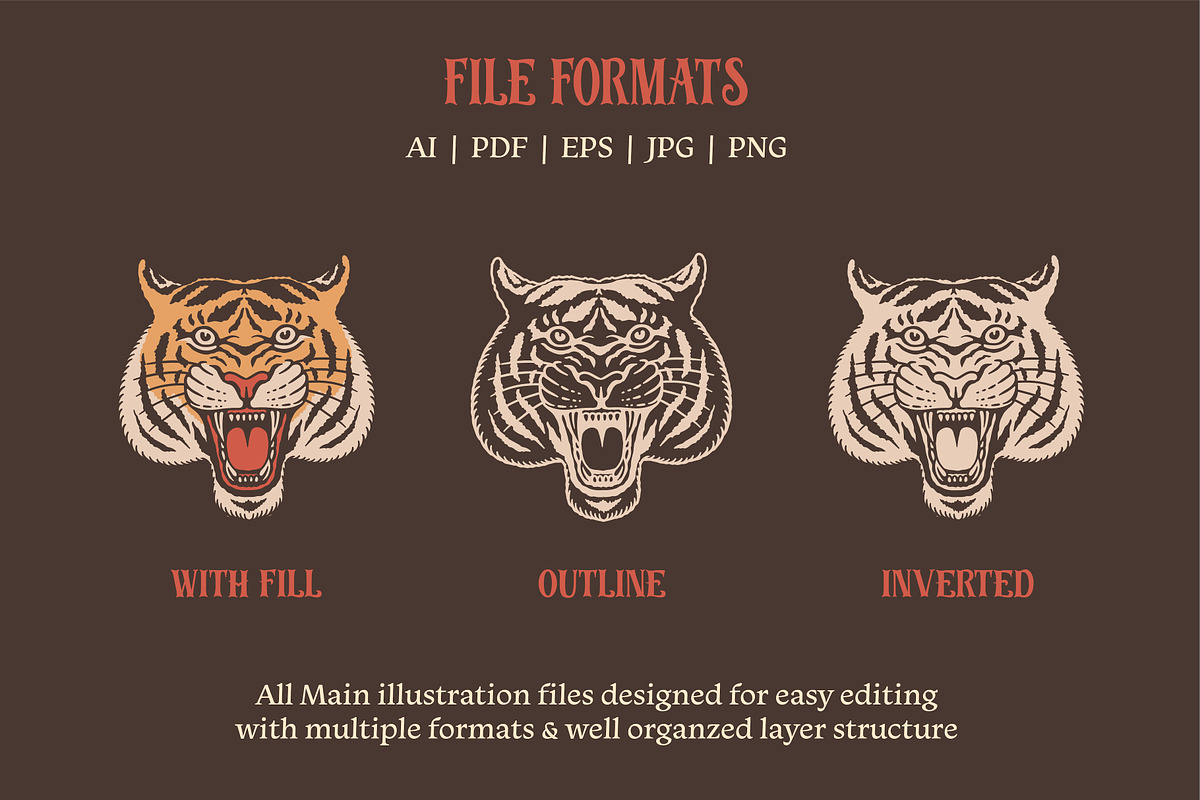 Traditional Tattoo Graphic Assets, an Illustration by ARQAM Studio (Photo 3 of 9)