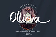 Ollieva Handwritten Script Font, a Script Font by BumbleGraph Studio (Thumbnail 1 of 10)