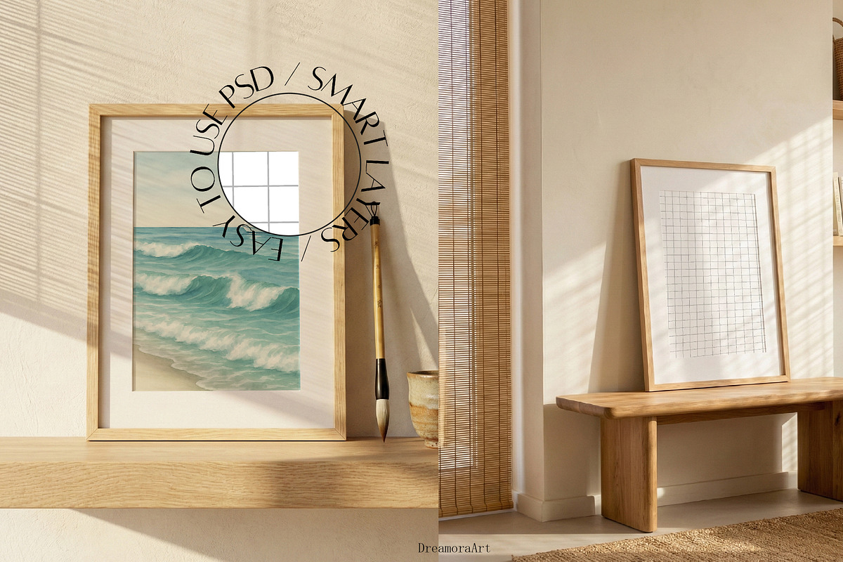 Minimal Wall Frame Mockup 20 PSD, a Product Mockup by DreamoraArt (Photo 6 of 7)