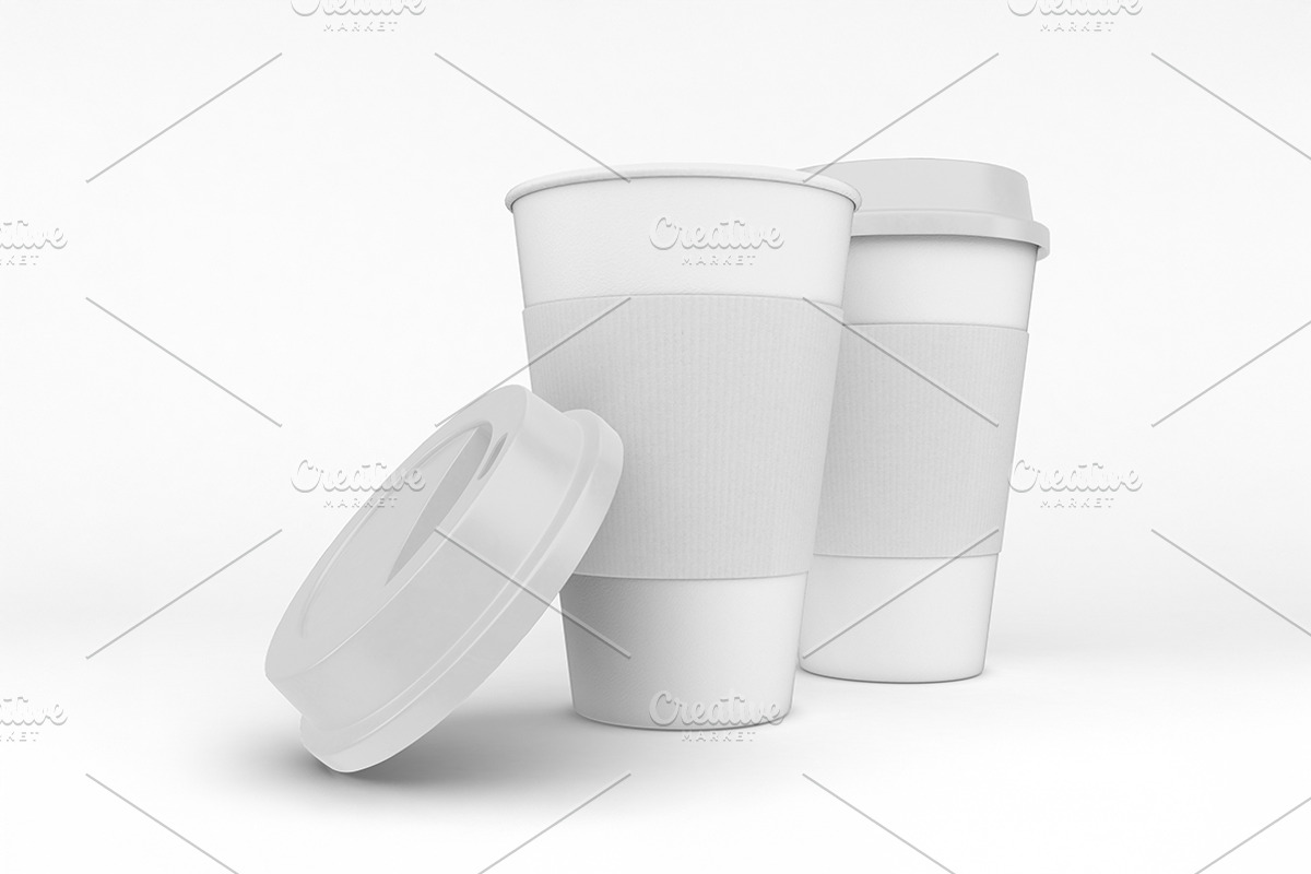 Coffee Cups Mockup, a Cups & Container Mockup by Qaleb Studio (Photo 2 of 2)