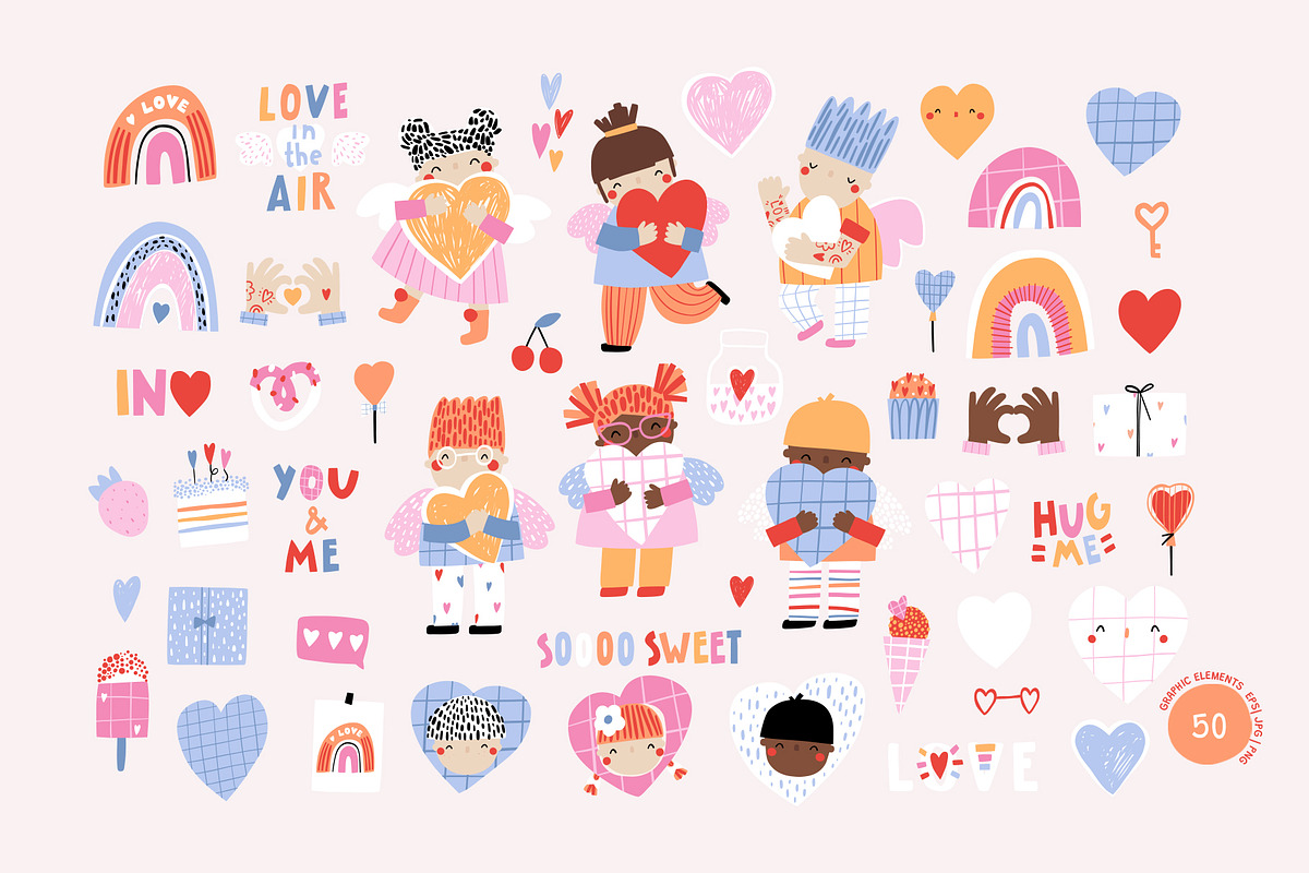 IN LOVE : cute clipart collection, a Person Illustration by avdnadi (Photo 3 of 9)