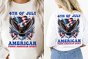American USA Flag T-Shirt Design SVG, a Seasonal Illustration by Creative Arslan (Thumbnail 3 of 5)