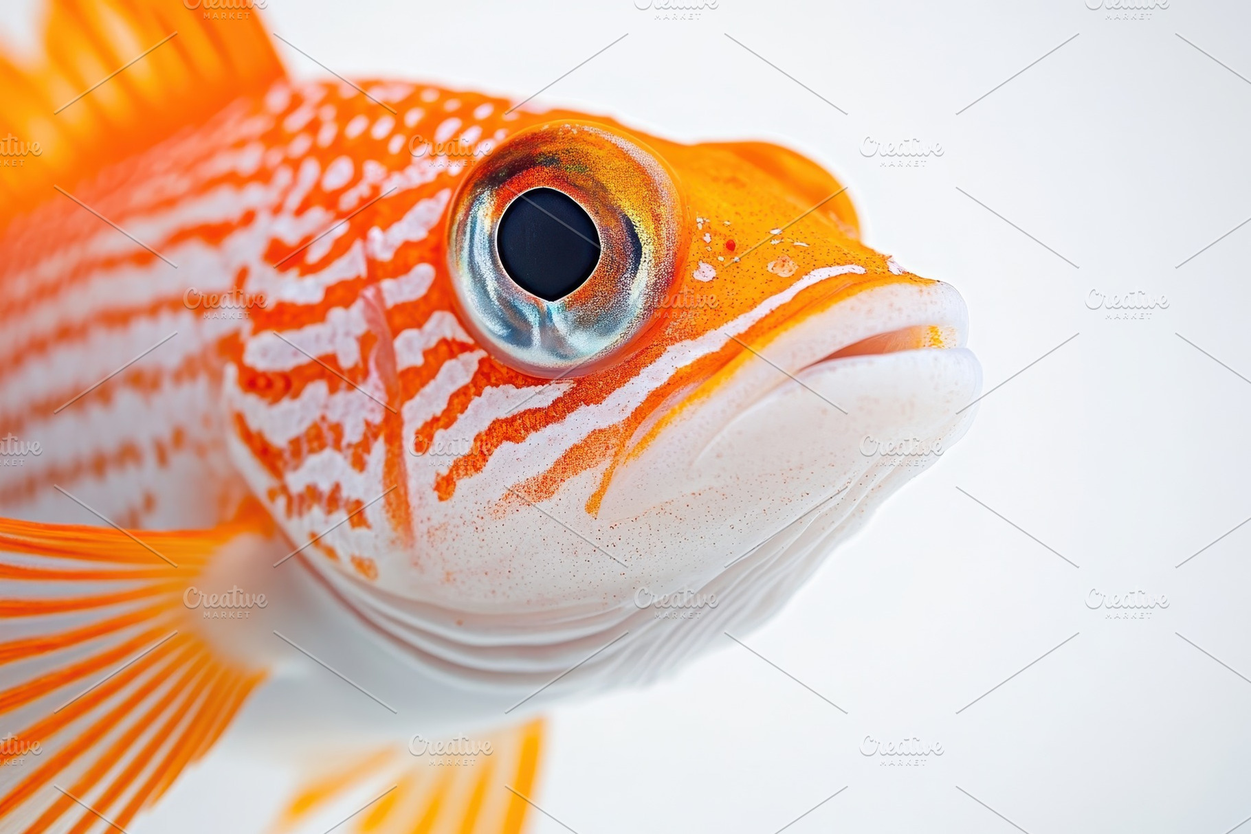 Closeup view of a vibrant orange, a Photo by Pavel_design