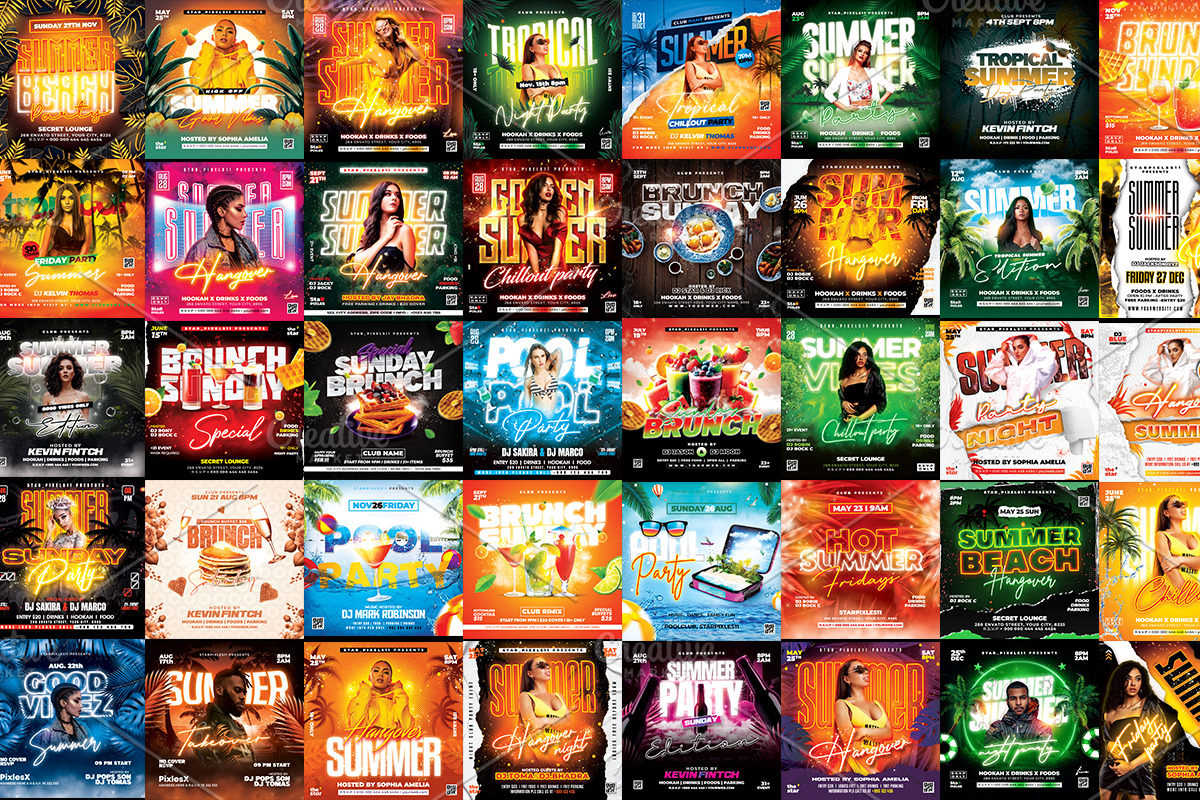 50 Summer Flyer Template Bundle, a Flyer Template by StarPixles11 (Photo 2 of 7)