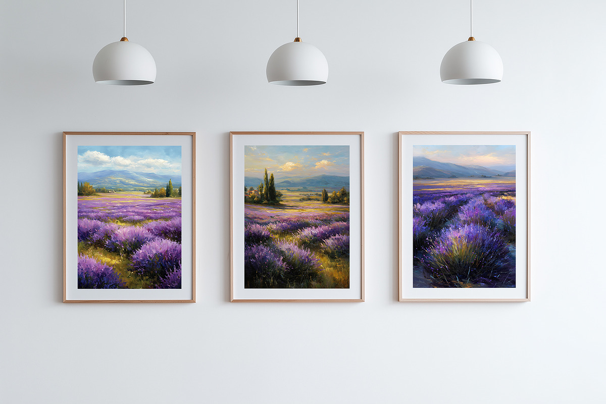 Lavender Field Landscape Artwork, a Decorative Illustration by Housui Patterns (Photo 9 of 12)