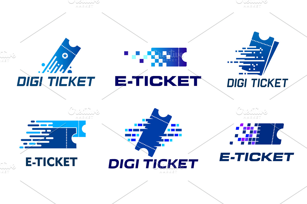 Digital e tickets, online or mobile, an Object Illustration by Vector Tradition