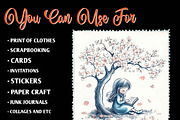 Reading Books Postage Stamp Clipat, an Illustration by CreationArt (Thumbnail 9 of 9)