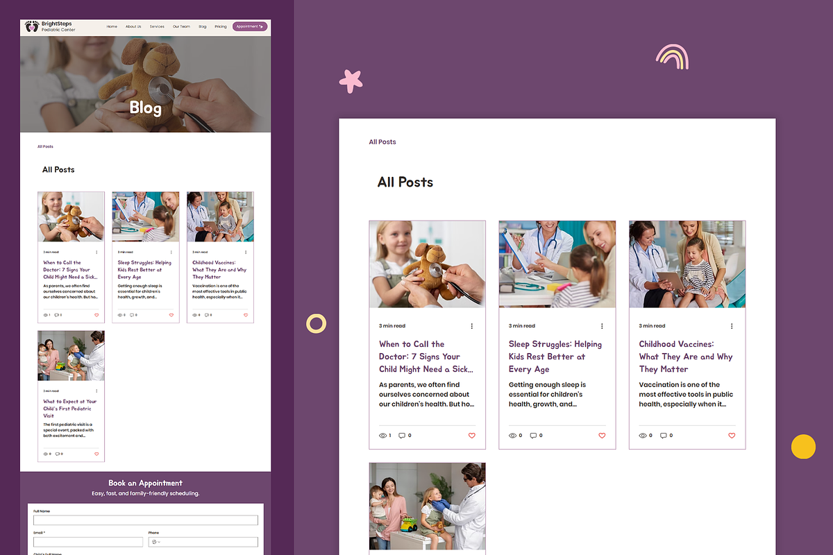 Kids Clinic - Wix Studio Website, a Wix Template by Kitteeh (Photo 8 of 11)