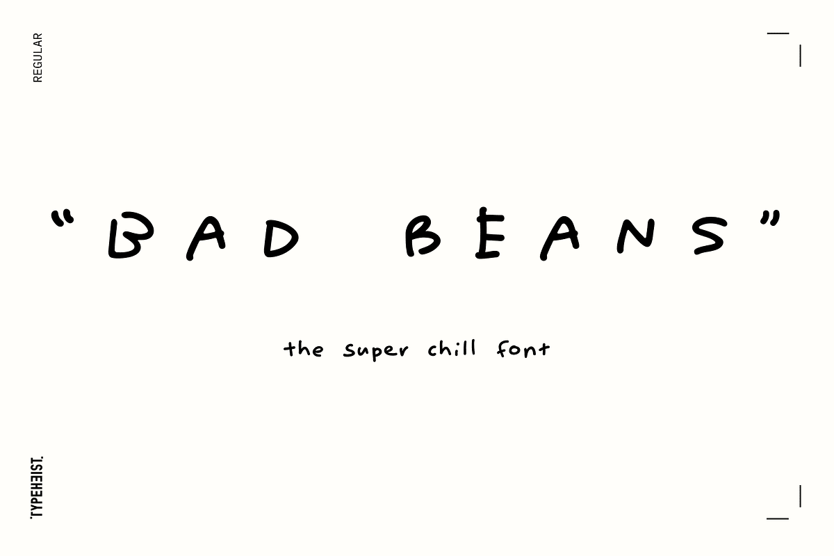Bad Beans Messy Handwriting Font, a Handwritten Font by TYPEHEIST (Photo 1 of 13)