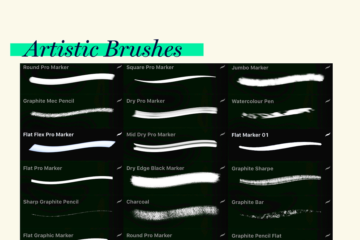 100 + Art Brushes for Procreate, a Brush Add-On by The_Brush_Shop