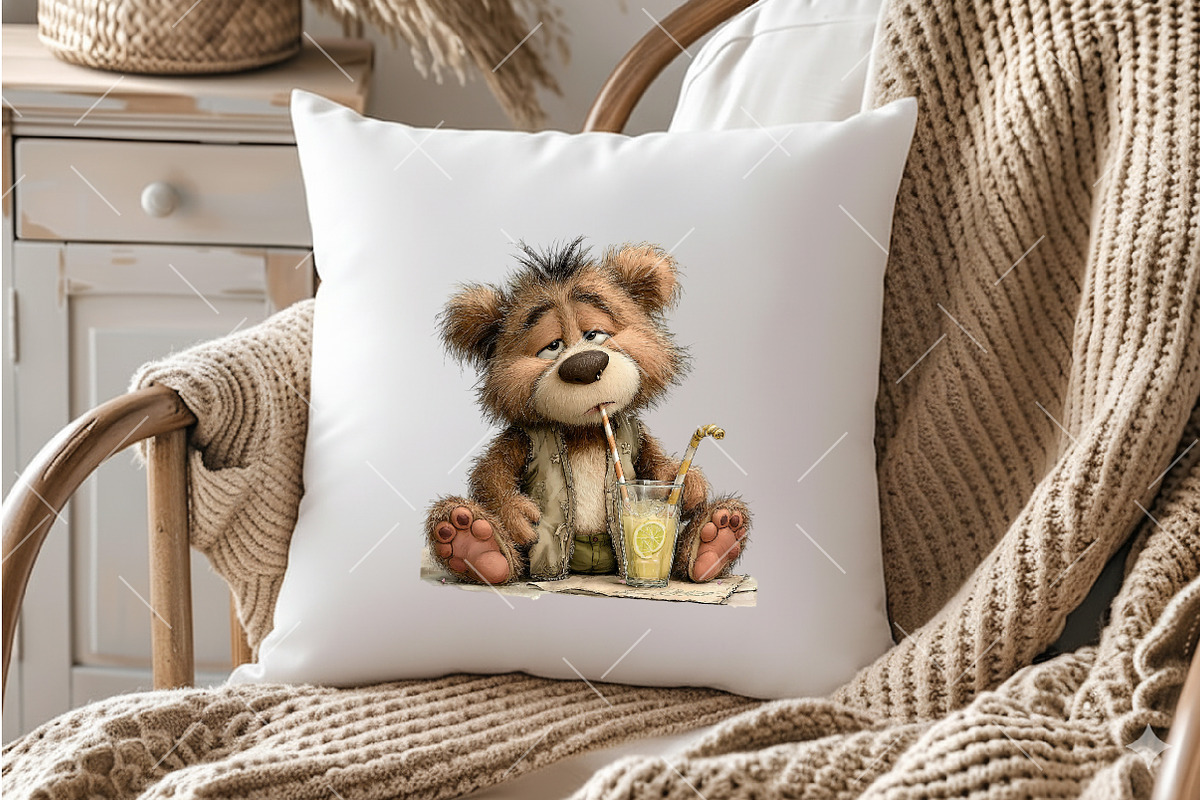 Funny Summer Teddy Bear PNG Clipart, an Illustration by OK Design (Photo 4 of 6)
