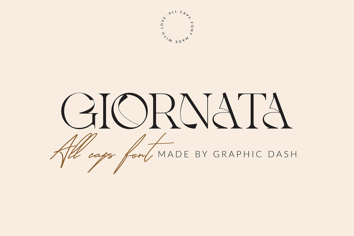 Giornata - All Caps Elegant Font, a Sans Serif Font by GraphicDash (Photo 1 of 7)