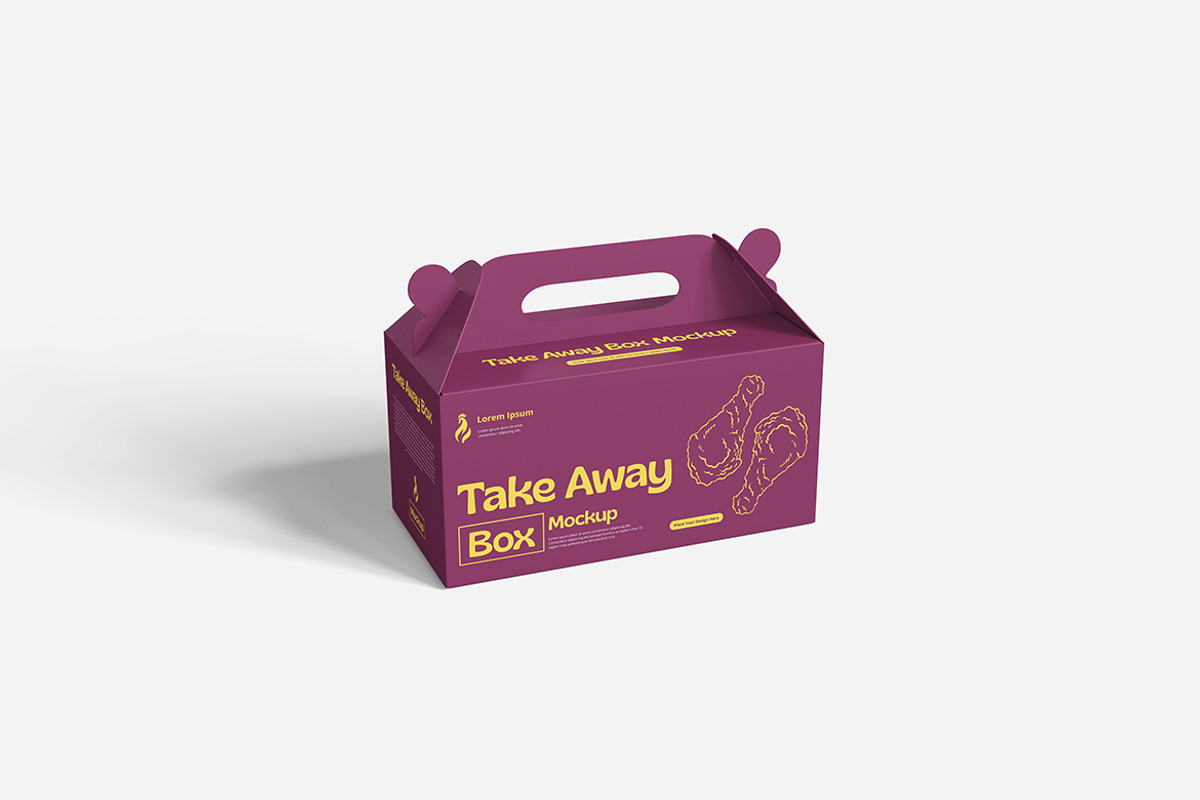 Take Away Box Mockup for Restaurant, a Product Mockup by Indah (Photo 3 of 6)