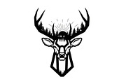 Artistic Geometric Deer Head Bundle, an Illustration by yasushie (Thumbnail 6 of 31)