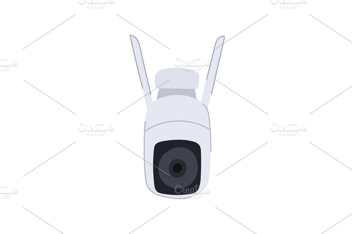 surveillance ip camera cartoon, a Technology Illustration by ...