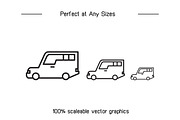 Car Icons Line Illustrations, a Transportation Illustration by Designfour (Thumbnail 7 of 7)