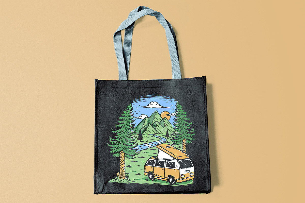 Enjoy the mountain view by van, an Illustration by gunaonedesign (Photo 5 of 5)