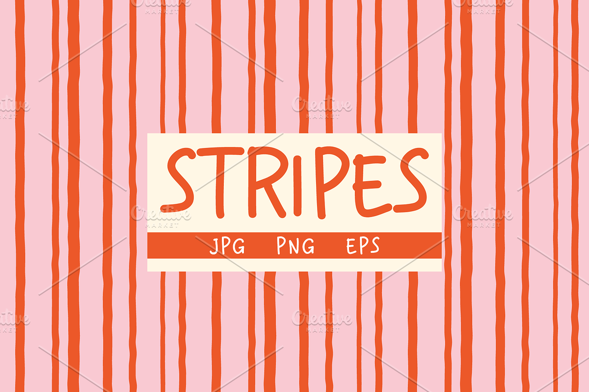 Hand-Drawn Stripe Pattern Set, a Pattern Graphic by Maryia's Store (Photo 1 of 14)