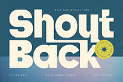 Shout Back Bold Display Sans, a Serif Font by timelesstype.co (Thumbnail 1 of 20)