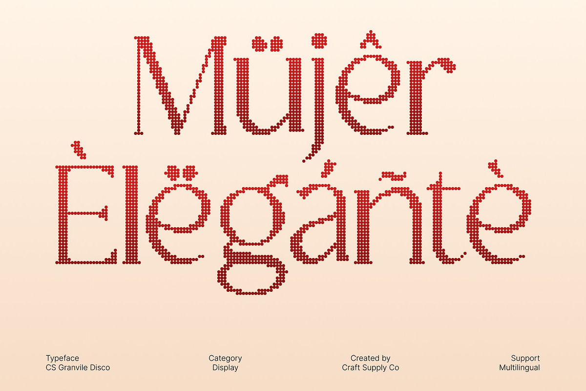 CS Granvile Disco, a Serif Font by Craft Supply Co. (Photo 3 of 8)