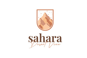 natural scenery logo sahara simple, a Branding & Logo Template by Maylianaw28