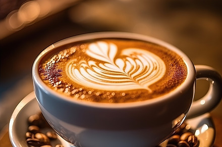 Latte Art for cappuccino, a Food & Drink Photo by Virgo Studio