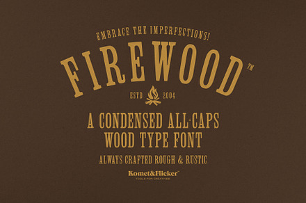 FIREWOOD - A Wood Type Style Font
