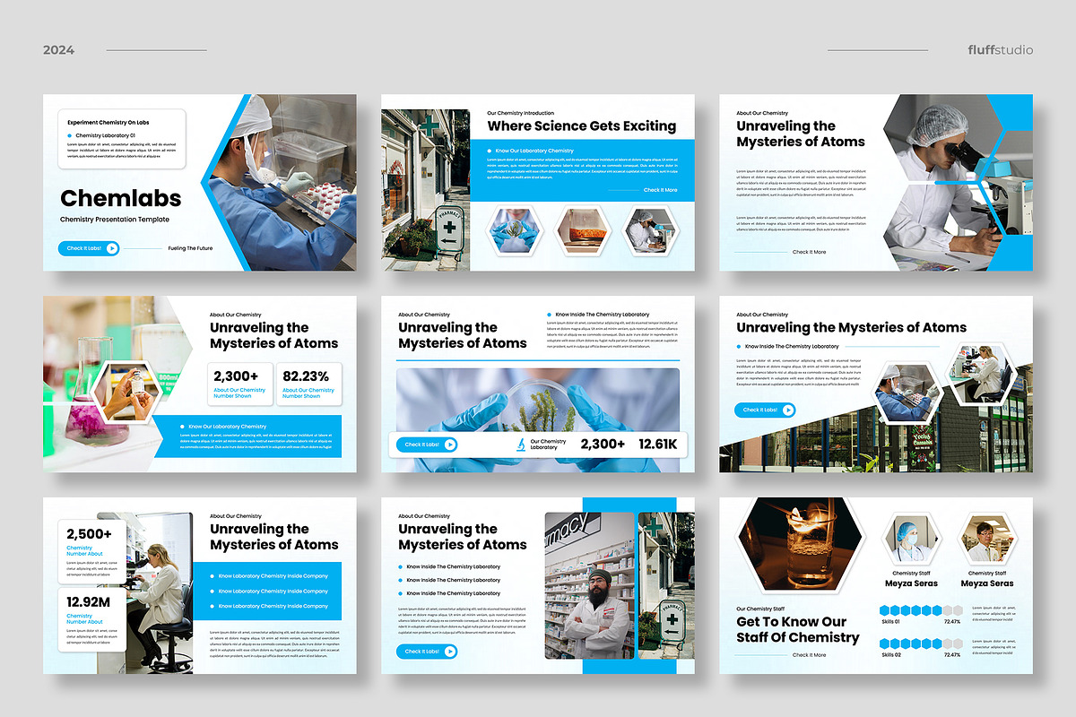 Chemistry Lab Keynote Template, a Presentation Template by fluffstudio (Photo 2 of 4)