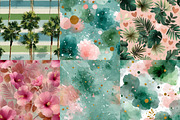 Summer Palm Club Seamless Patterns, an Illustration by DreamPrint404 (Thumbnail 3 of 6)