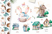 Happy Easter Spring Set, an Animal Illustration by Ann Art Houze (Thumbnail 12 of 17)
