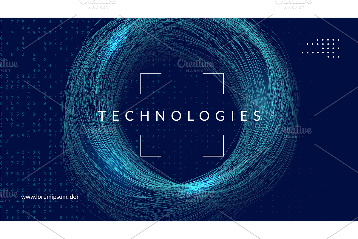 Quantum Background. Science vector, a Technology Illustration by Holo Art