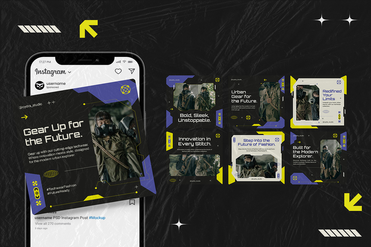 Urban Techwear - Instagram Post, a Social Media Template by StreaksideStd (Photo 3 of 3)