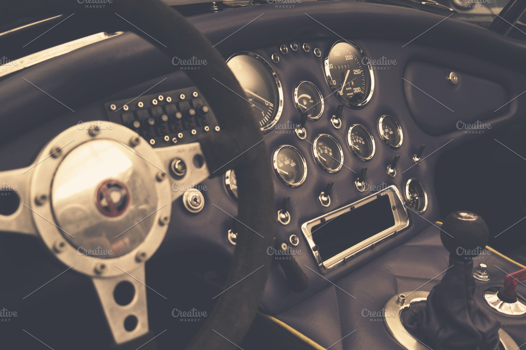 Vintage Car Dashboard Stock Photograph